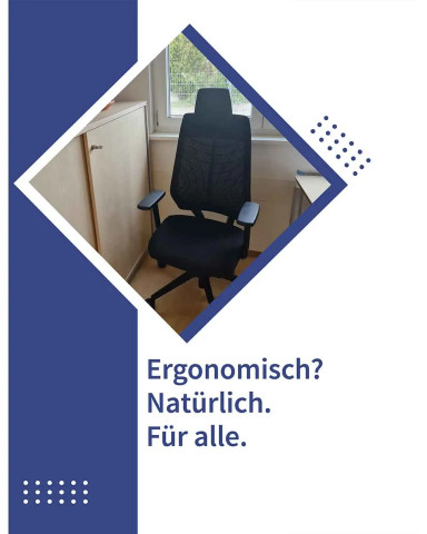 Ergonomischer Bürostuhl am Arbeitsplatz bei tme