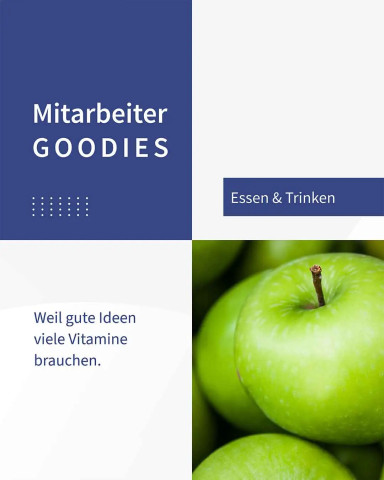 Mehrere grüne Äpfel als Symbol für frisches Obst im Büro.