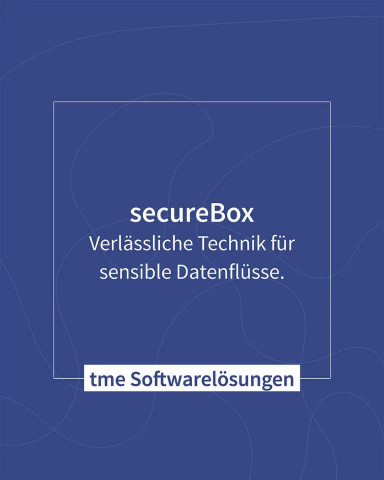 Grafik zur secureBox – sichere Technik für sensible medizinische Datenflüsse.