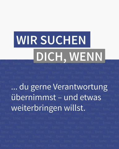 Recruiting-Grafik: Wir suchen dich, wenn du Verantwortung übernehmen willst.